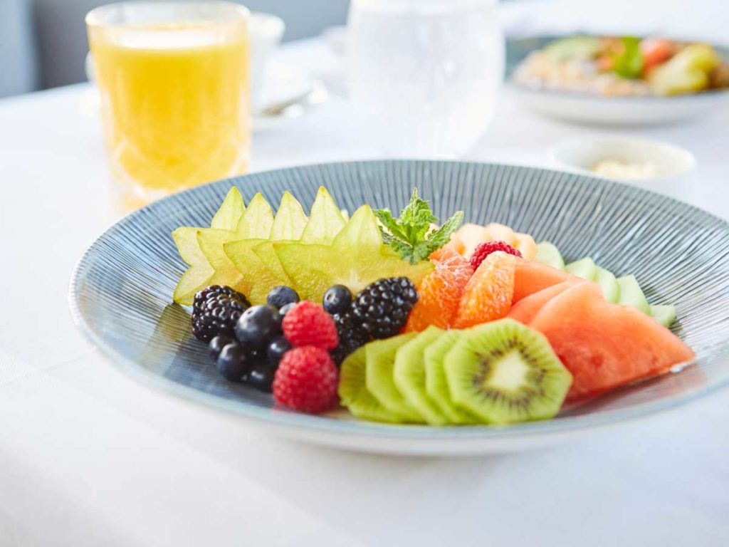 plate of fruit
