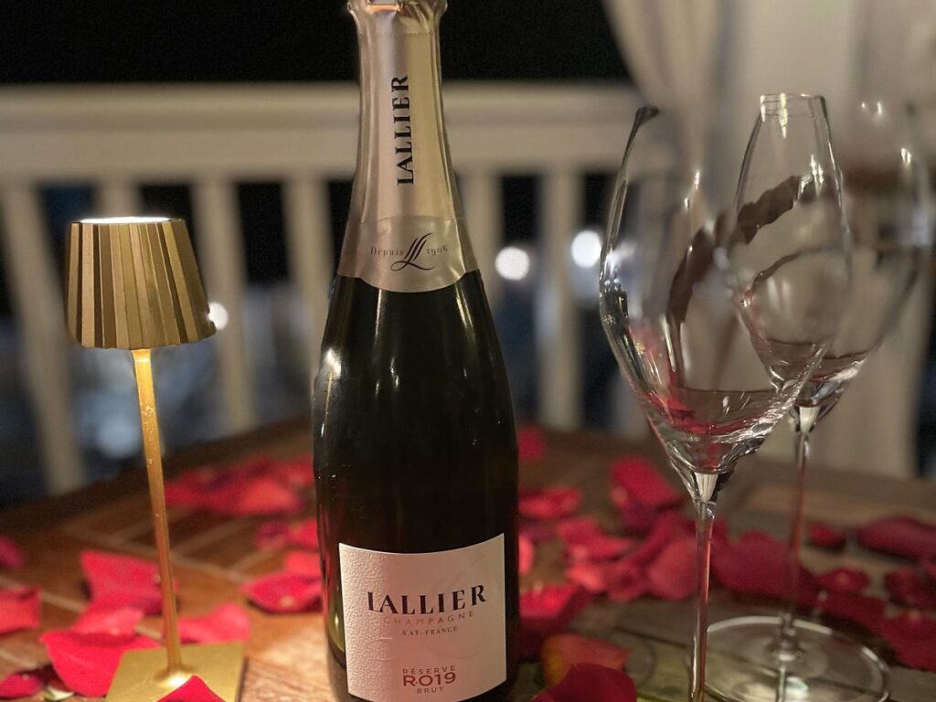 Wine Bottle And Wine Glasses